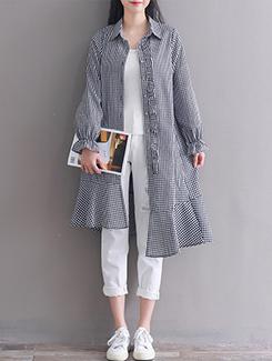 frill trim button detail asymmetric shrug - 16176479 - Very Small Image - 1