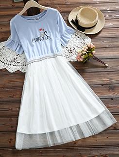 embroidered a-line dress - 16176525 - Very Small Image - 1