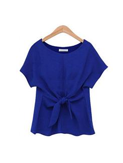 dolman sleeved tie front top - 16176569 - Very Small Image - 1