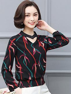 choker neck blouson top - 16176719 - Very Small Image - 1