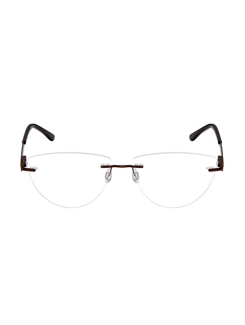 cardon brown cateye rimless eyeglasses - 16177131 - Very Small Image - 1