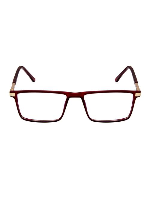 cardon matte red rectangular full rim eyeglasses - 16177258 - Very Small Image - 1
