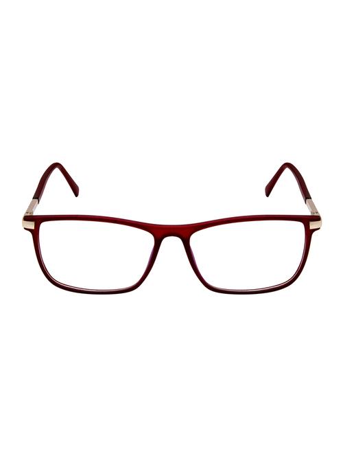 cardon matte red rectangular full rim eyeglasses - 16177264 - Very Small Image - 1