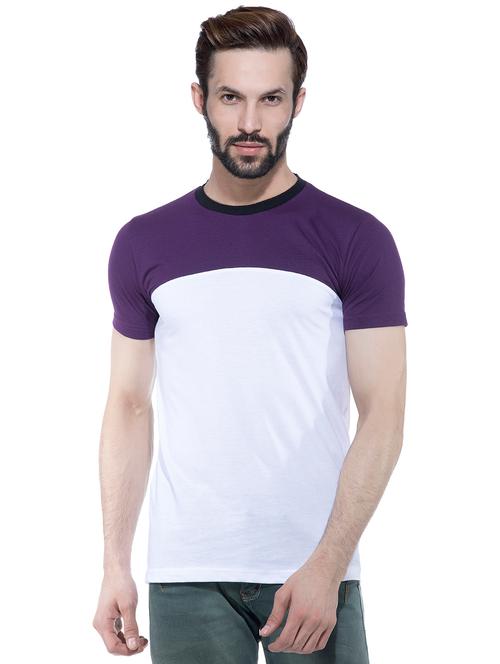 white color block tshirt - 16177650 - Very Small Image - 1