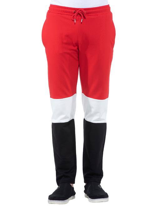 red color block trackpant - 16177820 - Very Small Image - 1
