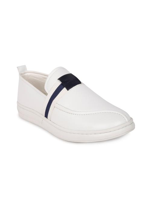 white leatherette slipons - 16178080 - Very Small Image - 1