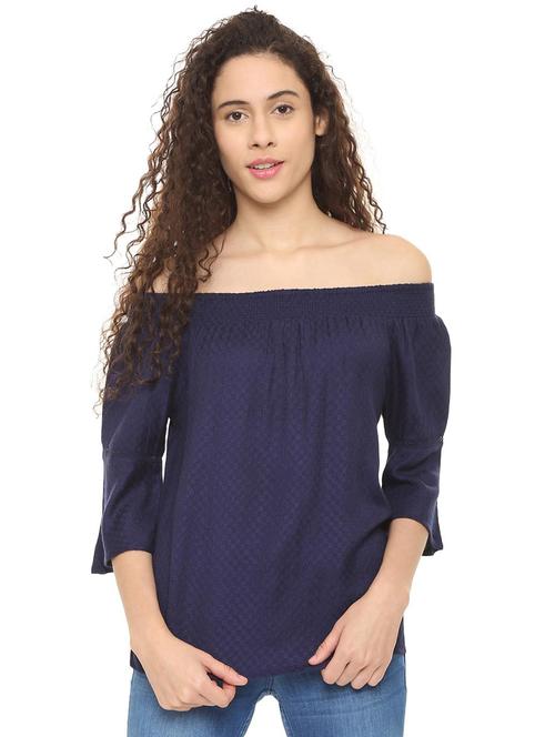 off shoulder solid top - 16178198 - Very Small Image - 1