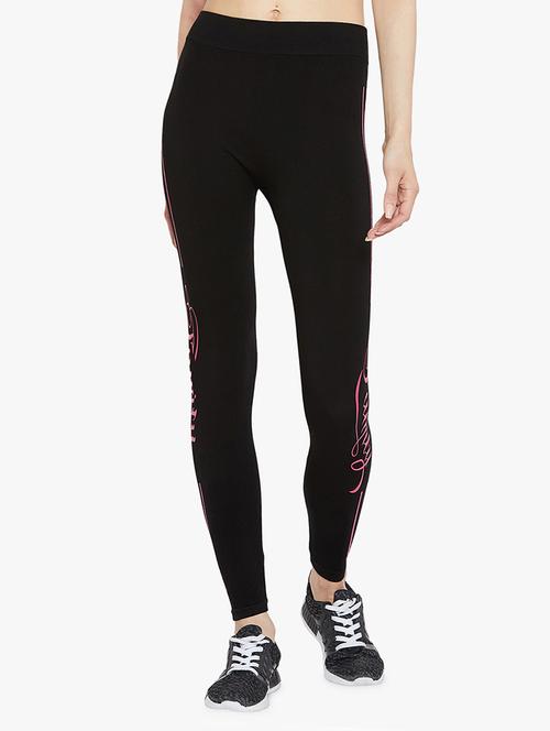 side striped letter print legging - 16179179 - Very Small Image - 1