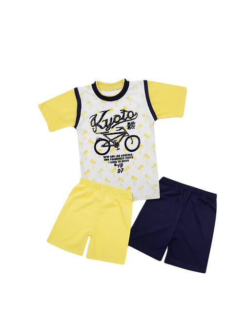 yellow cotton shorts set - 16180446 - Very Small Image - 1