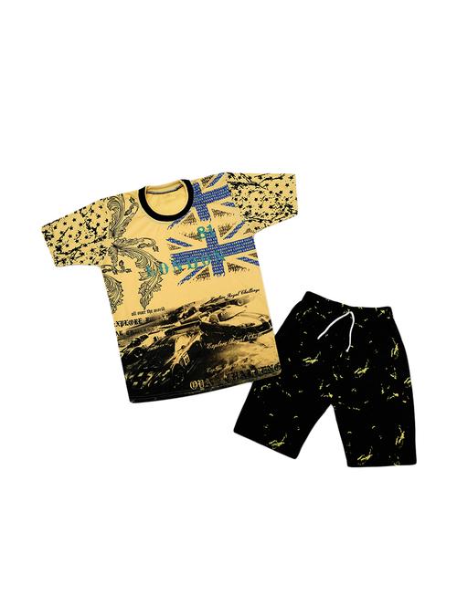 yellow cotton shorts set - 16180456 - Very Small Image - 1