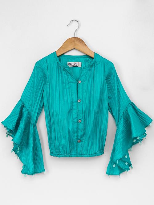 green polyester top - 16180827 - Very Small Image - 1