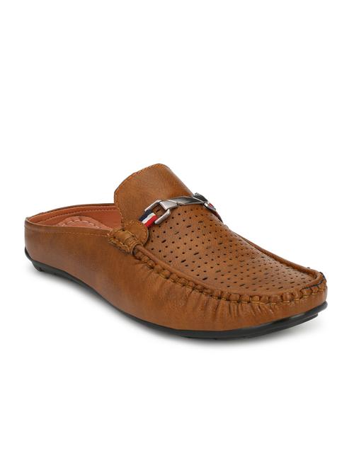 tan leatherette slip on loafers - 16183777 - Very Small Image - 1