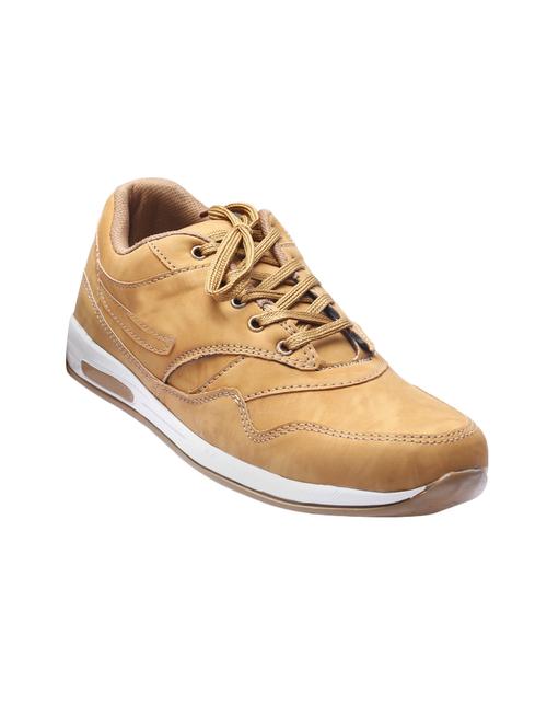 tan leatherette lace up shoes - 16183890 - Very Small Image - 1