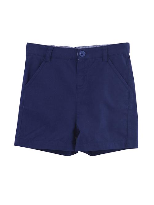 navy blue cotton shorts - 16184324 - Very Small Image - 1