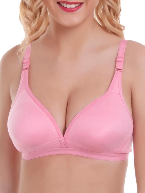 floral patch solid bra - 16184408 - Very Small Image - 1