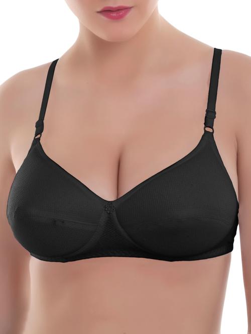 floral patch solid bra - 16184424 - Very Small Image - 1