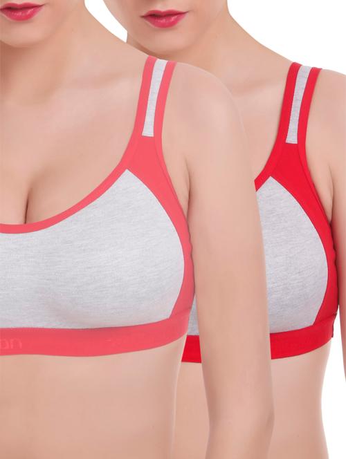 set of 2 color block sports bra - 16184438 - Very Small Image - 1