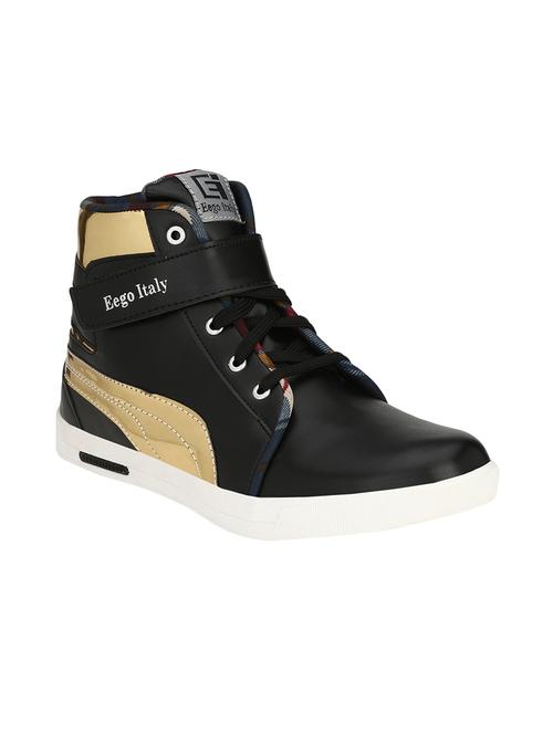 black leatherette lace up sneakers - 16185335 - Very Small Image - 1