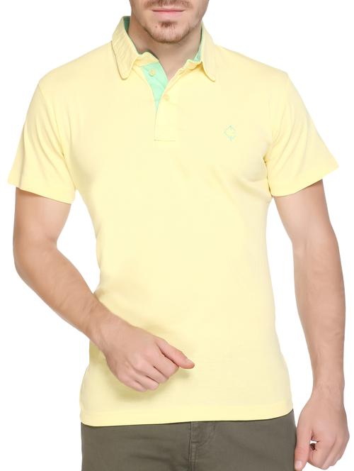 yellow solid polo t-shirt - 16185532 - Very Small Image - 1