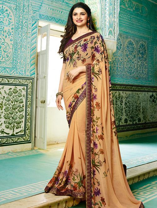 floral printed saree - 16185948 - Very Small Image - 1