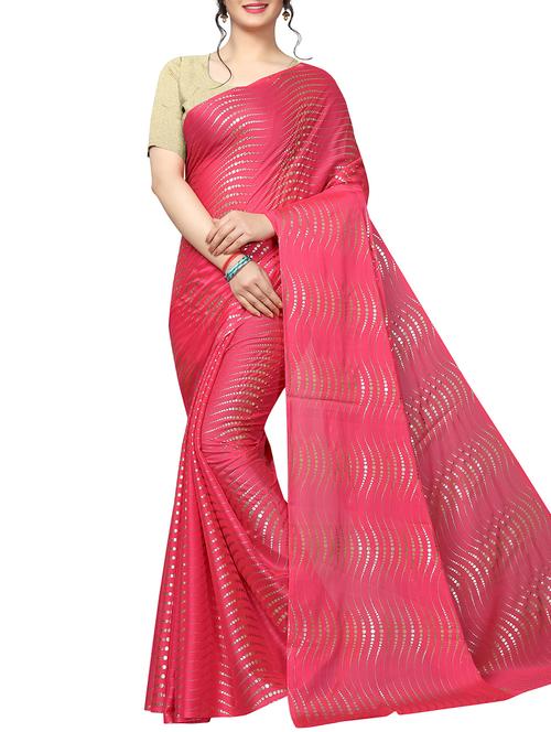 foil printed saree - 16186701 - Very Small Image - 1
