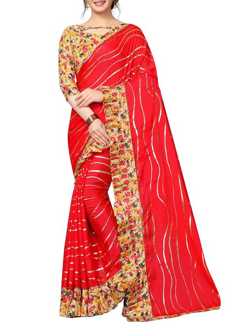 leheriya printed saree - 16186733 - Very Small Image - 1