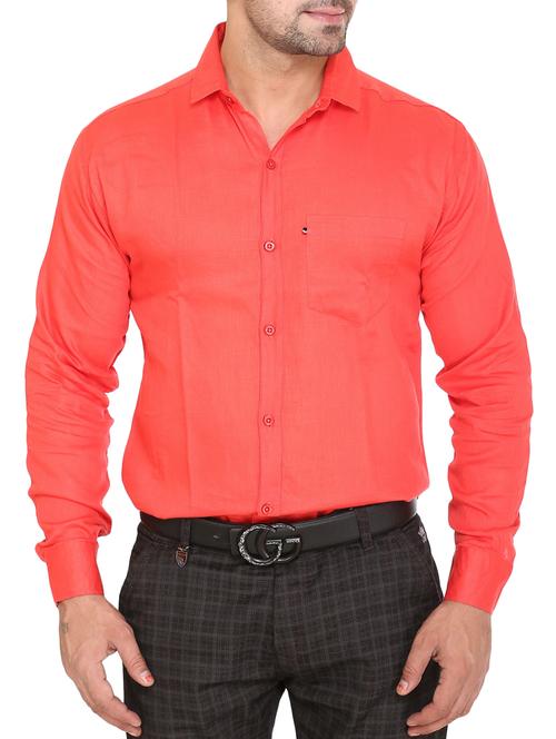 pink solid casual shirt - 16186888 - Very Small Image - 1
