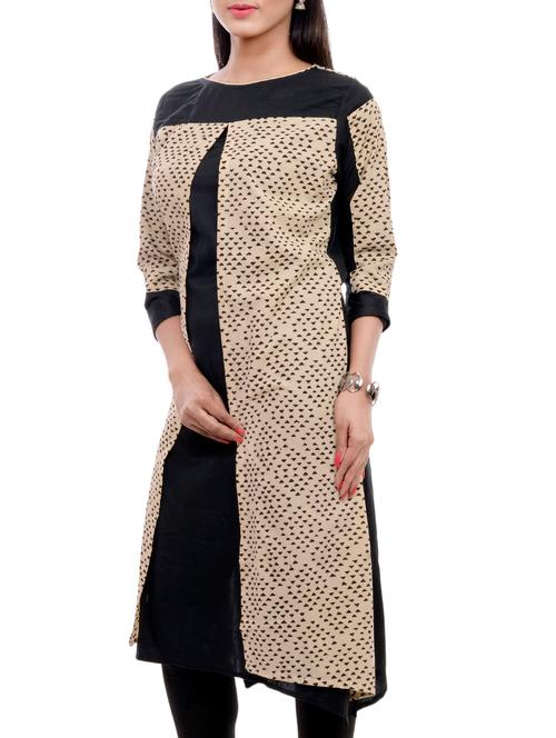 printed layered straight kurta - 16186931 - Very Small Image - 1