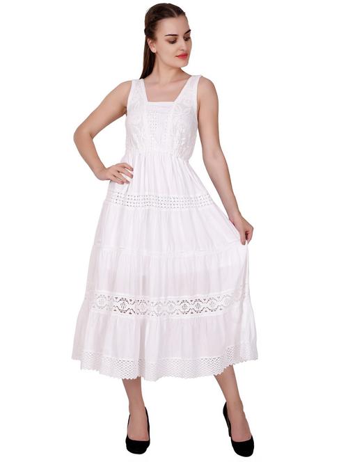 lace detailed fit & flare dress - 16187529 - Very Small Image - 1