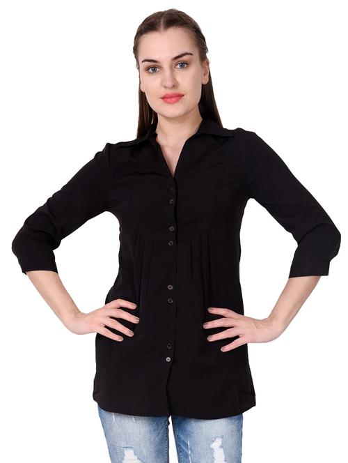 pleat detail shirt tunic - 16187540 - Very Small Image - 1