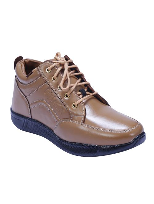 tan leather lace up shoess - 16187573 - Very Small Image - 1