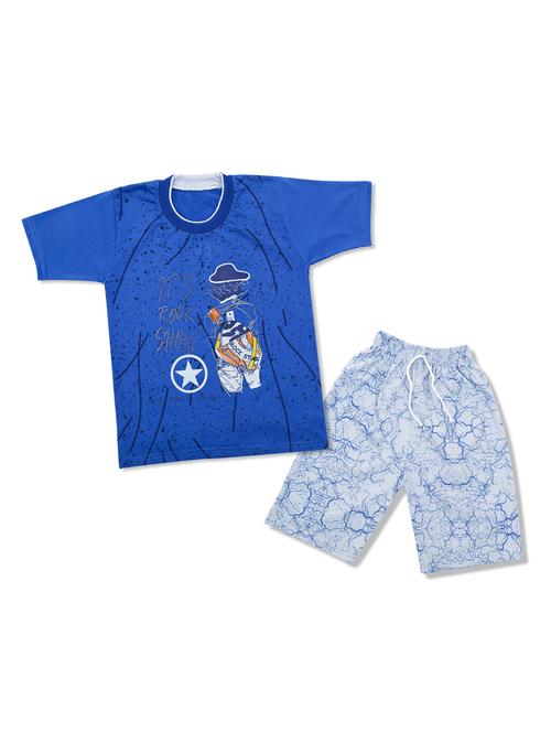 blue cotton shorts set - 16188446 - Very Small Image - 1