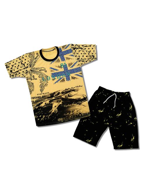yellow cotton shorts set - 16188453 - Very Small Image - 1