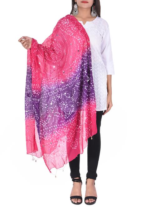 pink cotton dupatta - 16188464 - Very Small Image - 1