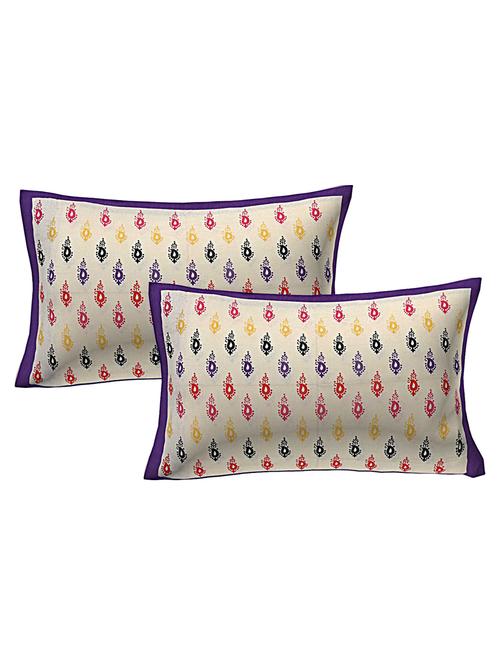 cotton printed pillow cover set(2 pieces)-27"x17" - 16188518 - Very Small Image - 1