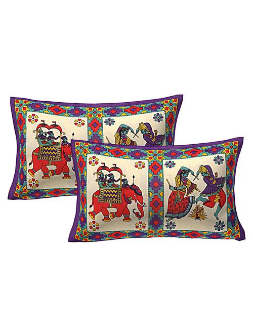 cotton printed pillow cover set(2 pieces)-27"x17" - 16188533 - Very Small Image - 1