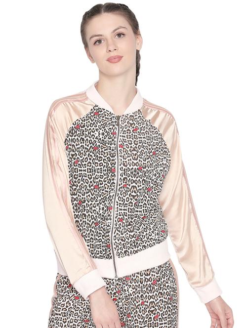 color block animal print varsity jacket - 16188868 - Very Small Image - 1