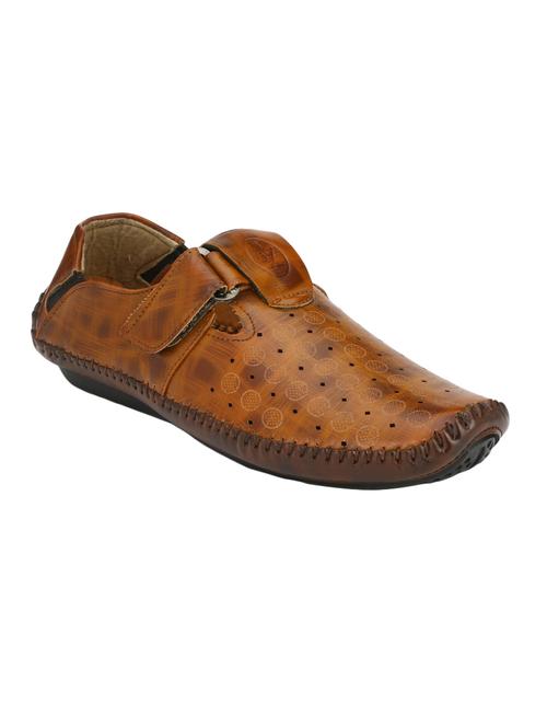 tan leatherette back strap sandals - 16189093 - Very Small Image - 1