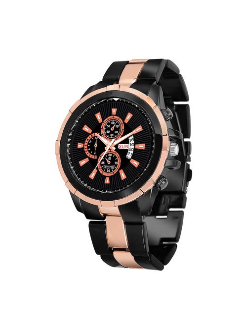 round dial analog watch-(ss-gr6625-blk-ch) - 16189641 - Very Small Image - 1