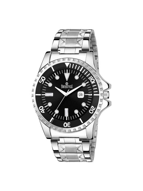 round dial analog watch-(ss-gr6626-blk-ch) - 16189642 - Very Small Image - 1