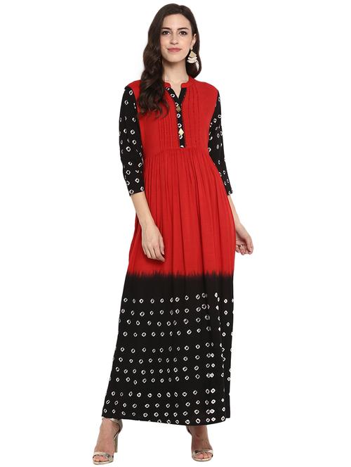 printed flared dress - 16192640 - Very Small Image - 1