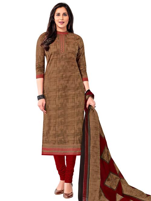 abstract printed unstitched churidaar suit - 16192756 - Very Small Image - 1