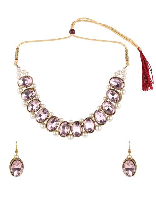white metal necklaces and earring - 16192906 - Very Small Image - 1
