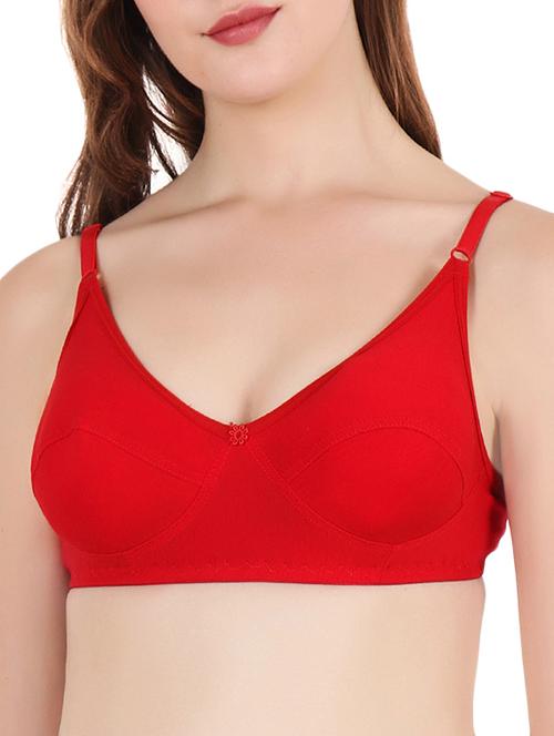 floral patch solid bra - 16193075 - Very Small Image - 1