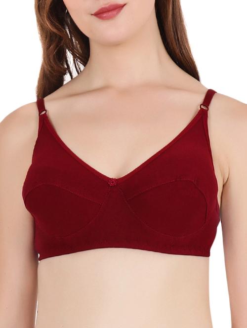 floral patch solid bra - 16193076 - Very Small Image - 1