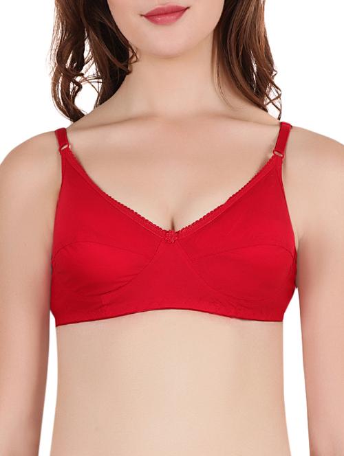 floral patch solid bra - 16193084 - Very Small Image - 1