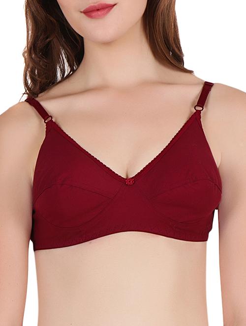 floral patch solid bra - 16193086 - Very Small Image - 1