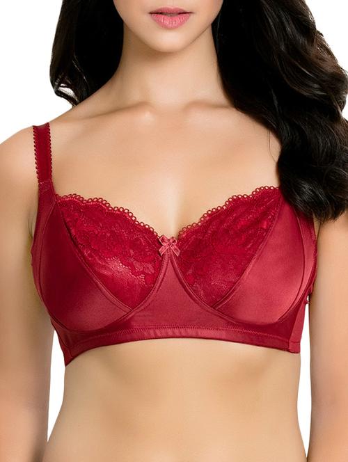 lace detail bow patch minimizer bra - 16194034 - Very Small Image - 1