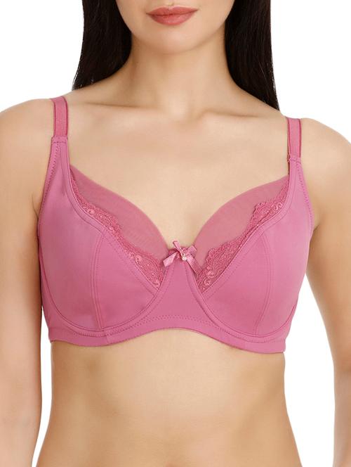 lace detail mesh panel bra - 16194064 - Very Small Image - 1