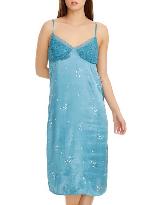 lace detail floral nighty - 16194270 - Very Small Image - 1